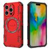 For iPhone 16 Pro Magnetic Case Butterfly Armor Hollow Heat Dissipation PC+TPU Phone Cover