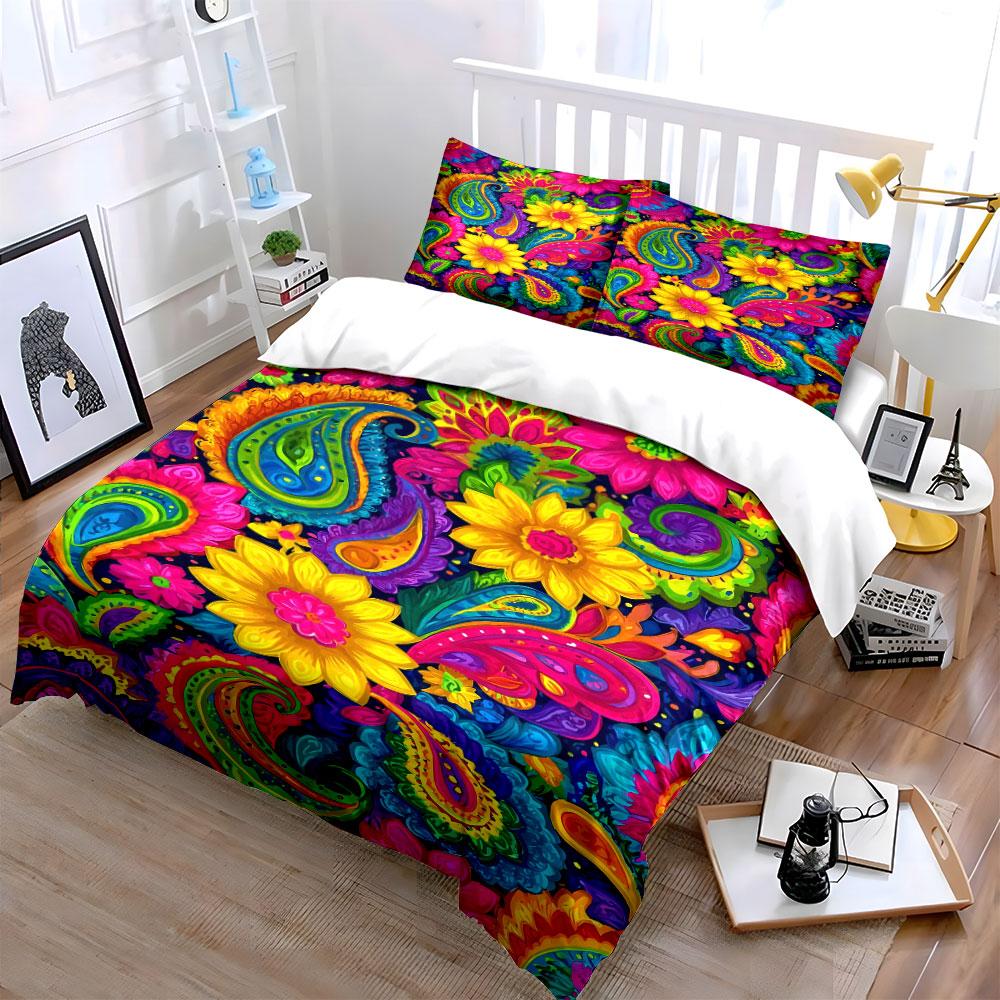 Paisley and Floral Pattern. Bedding Sets Duvet Cover Sets Duvet Covers Pillowcases(1 * Duvet Cover 2 * Pillowcases Without Duvet Insert)