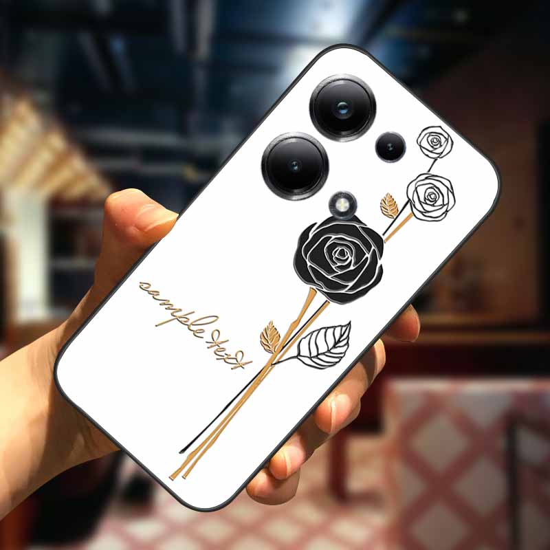 For Xiaomi Redmi Note 13 13pro 5G Case 3D Relief Flower Emboss Soft Silicone Cover For Redmi Note 13 pro Plus Owl interest Cases