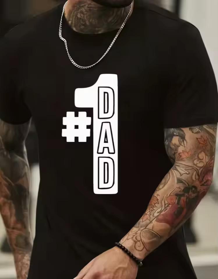 DAD Print - Men's Graphic T-shirt - Casual Comfy Tees for Summer T-shirt
