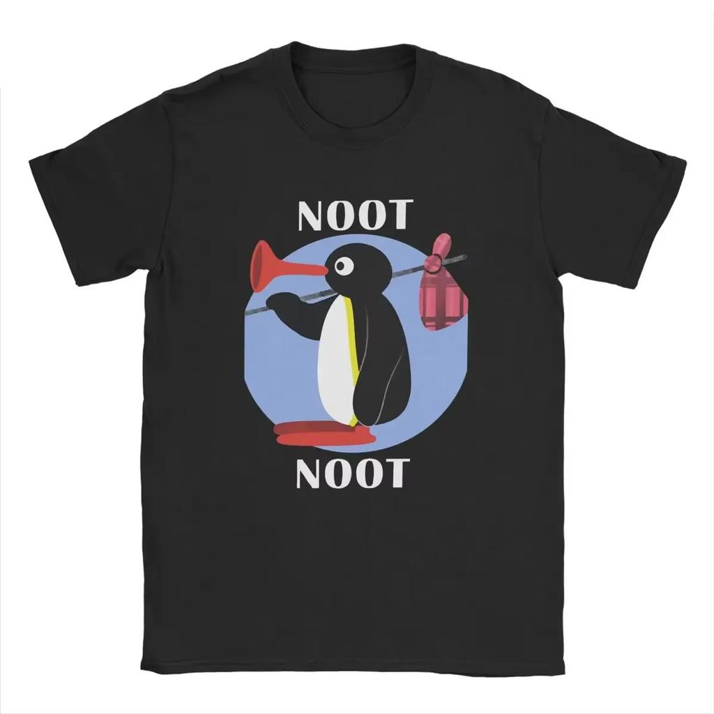 Noot Noot Pingu Penguin Meme Vintage Harajuku Graphic T-shirt Men Women Printed Tee Summer Casual Fashion Clothing Tops High Quality
