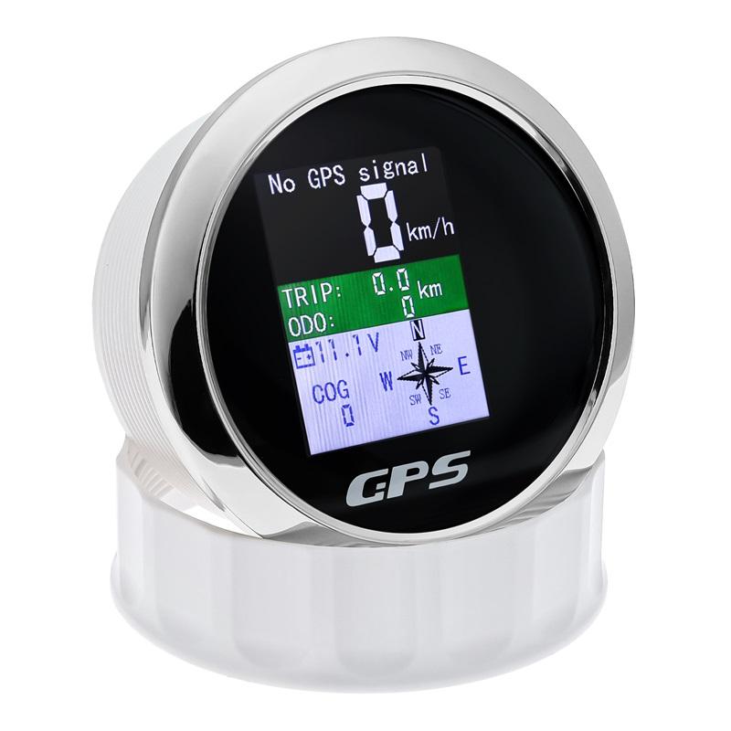 Universal 85mm Digital GPS Speedometer Odometer with GPS Antenna TFT Screen Waterproof Voltmeter for 12V Boat Car Motorcycle