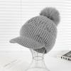 Wool Hat Women's Autumn and Winter Fleece Thickened Ear Protector Knitted Hat Thermal Cap Casual Outdoor & Christmas Wear
