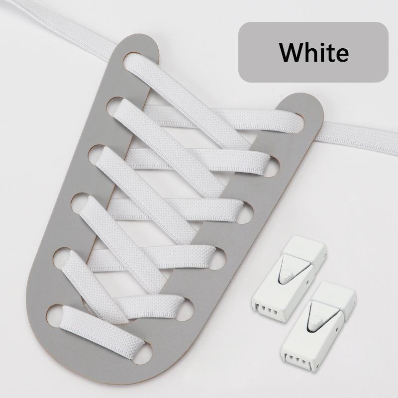 Kleurrijke Lock Veterschoenen zonder strikken Elastische Veters Sneakers Tennis Geen Strik Schoenveters Kinderen Volwassene Brede Schoenveter Schoen Accessoires