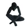 3D Printed Thinker Style Abstract Sculpture, Meditator Statue Collectible Figurines, Home Office Bookshelf Desktop Decor