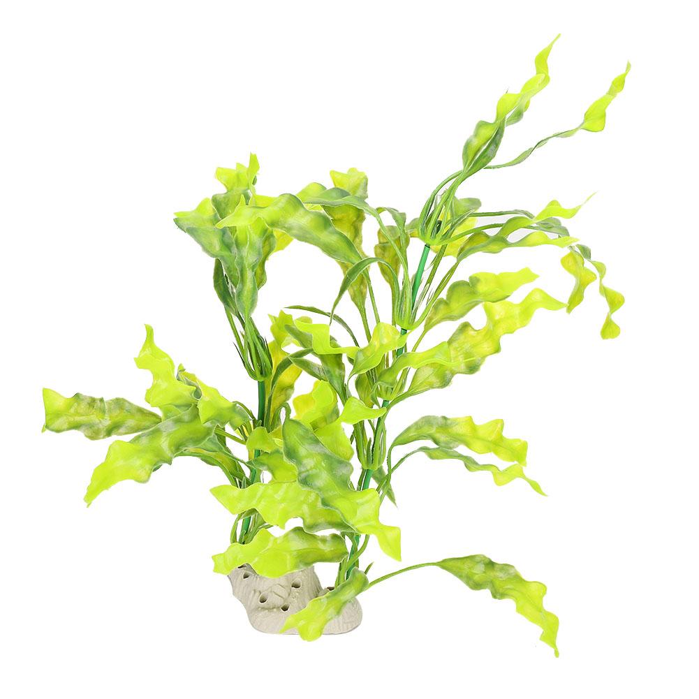 Plastic Aquarium Simulation Kelp Grass Artificial Water Plants Fish Tanks Landscape Decoration with White Base7945 Kelp