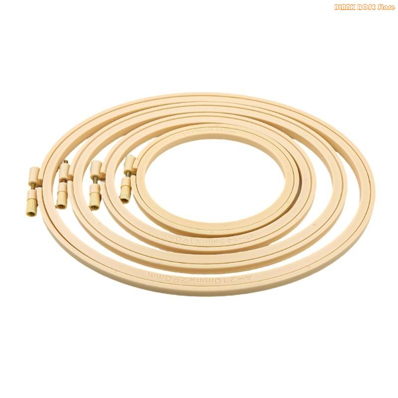 K1AE 4 шт. Овальная вышивальная пяльца Пружинный зажим Регулируемая рама для вышивания Пяльца для вышивки Вышивка Шитье China Mainland