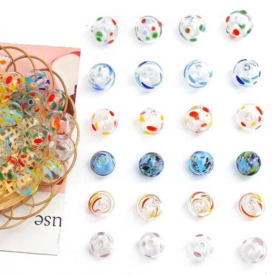14mm 1stuks Handgeschilderde Holle Druppel Olie Glaskralen voor Ketting Armband Oorbellen DIY Sieraden Maken