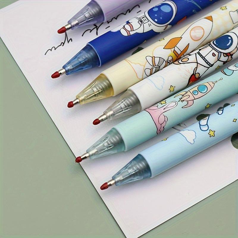 6 Pcs Cartoon Cute Gel Pen, Daily Writing Ballpoint Pen Signature Pen, Smooth Writing (black Ink)