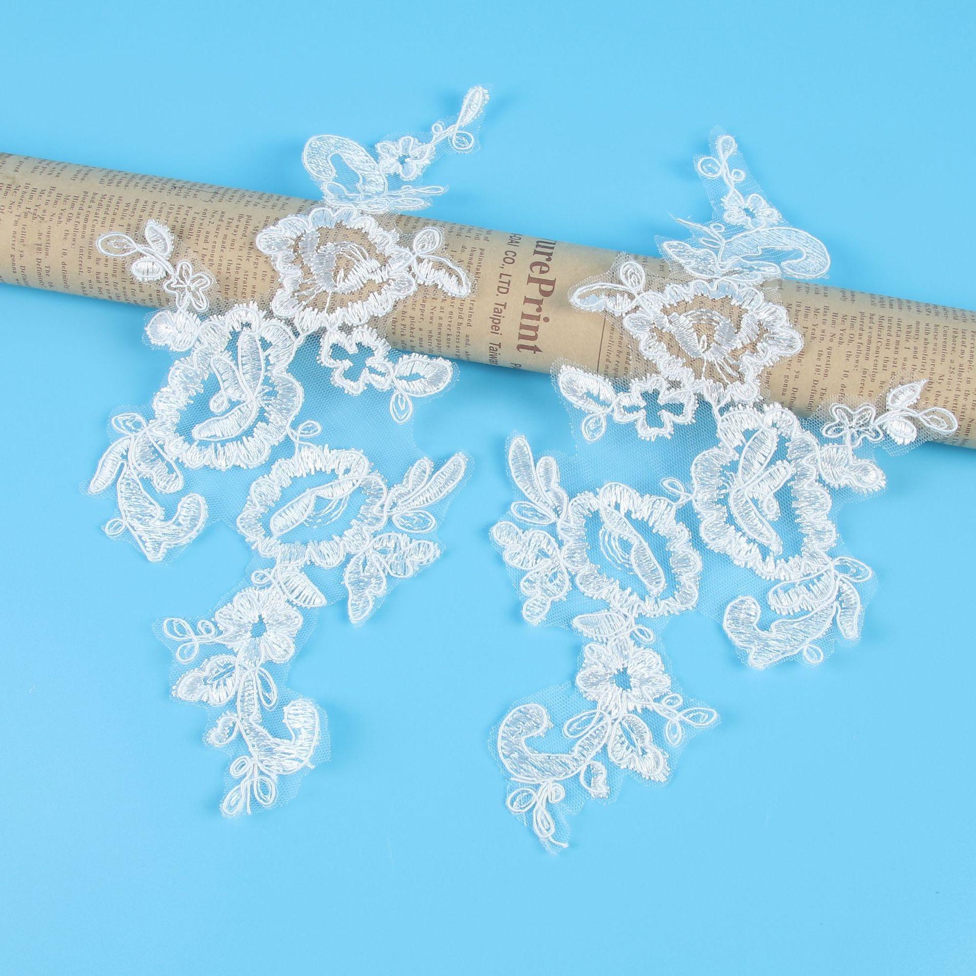

50Yard Car Bone Pair Flower Children S Clothing Flower Embroidery Lace Cloth Sticker Jewelry Applique Wedding Dress Lace Dress Performance Dress Lace Beige 29 * 13CM