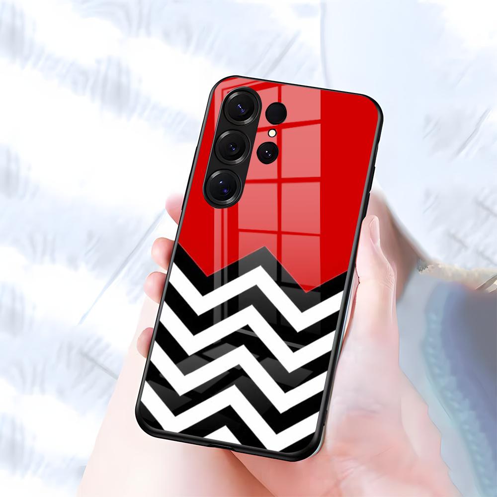 

Чехол для телефона Twin Peaks для Samsung S26 S25 S24 FE S23 S22 S21 Plus S20 Ultra Note20Ultra Черная стеклянная крышка Galaxy S20