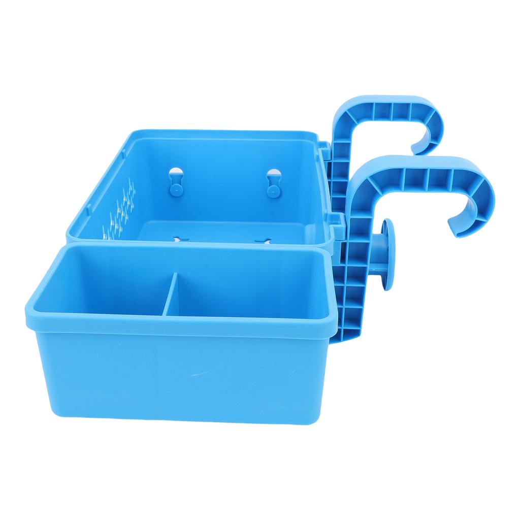 Poolside Storage Basket with Cup Holders Swimming Pool Toys Beverages Versatile Ground Accessories
