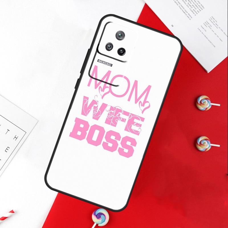 Wife Mom Boss Quotes Cover For Xiaomi 14 Ultra 15 13 11T 12T 13T 14T Pro POCO X7 Pro X3 X5 X6 M6 F5 F6 Pro Case