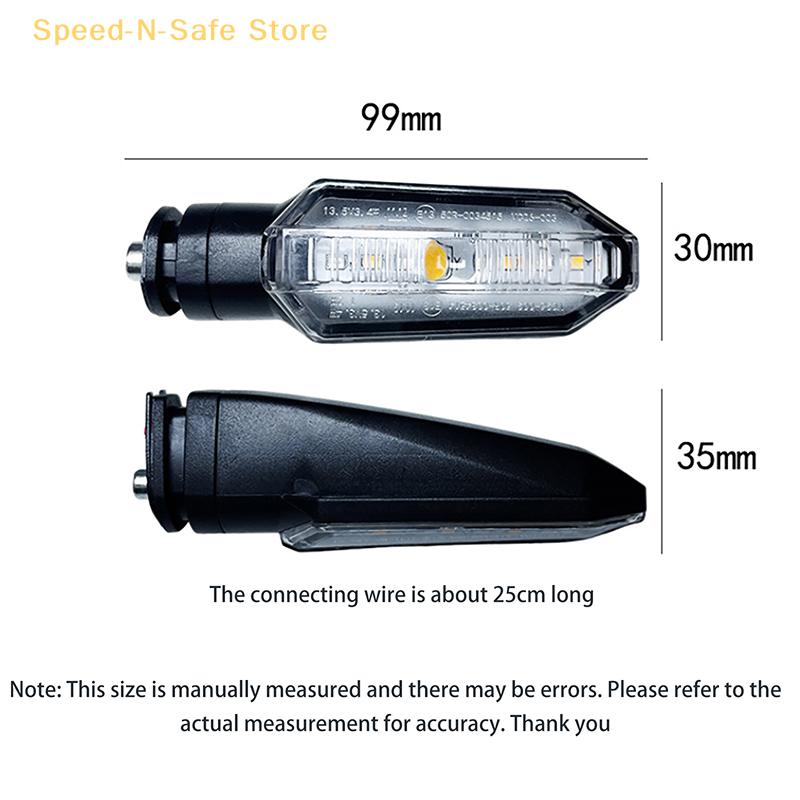 2Pcs Mini 8mm Motorcycle LED Amber Lights, 12V Turn Signal Blinkers, Perfect Flashing Moto Indicator Accessories