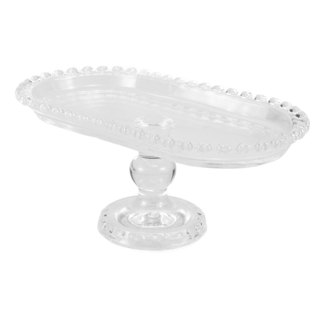 Dessert Tray Party Exquisite Fruit Base Food Decorative Crystal Glass Snack Plate