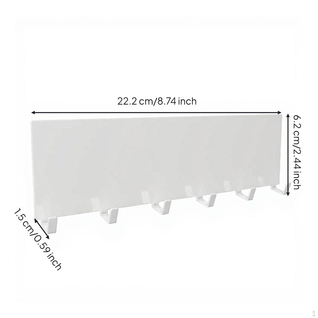 Seasoning Shelf Organizer, Iron Black for Refrigerator White 27x12x7.7cm