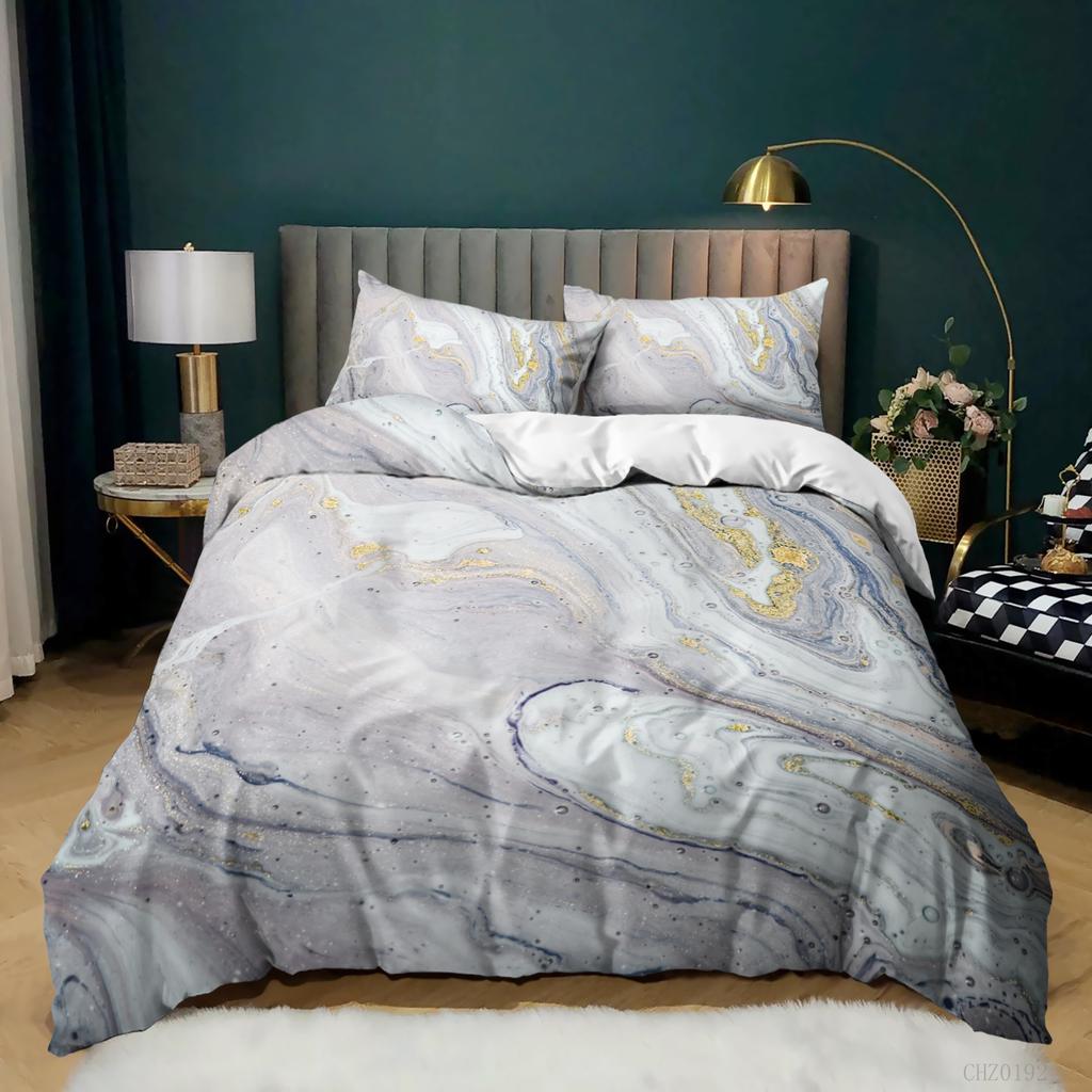 Golden Marble Pink Bedding Set 3d Duvet Cover Sets Comforter Bed Linen Twin Queen King Single Size Room Decor Kids Adult Modern