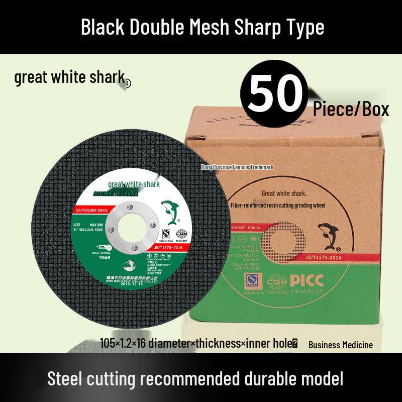 Great White Shark Angle Grinder: Stainless Steel Resin Cutting and Polishing Disc