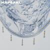 1 STÜCK NAPEARL Retro High-End Perlen-Spitzenkante Bedruckter transparenter Vorhangkopf für Küche, Schlafzimmer, Wohnzimmer, Fensterdekoration