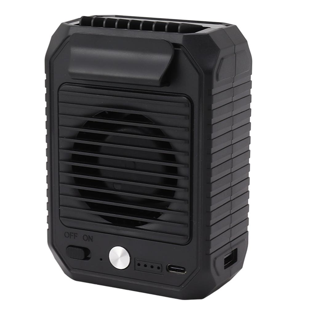 Tragbarer Taillenventilator USB 3 Geschwindigkeiten Freisprech-Gürtelclip-Ventilator mit 10000mAh Akku für