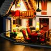 Gör-det-själv LED-belysningskit för LEGO Icons 10293 Jultomtens Besök Byggklossleksak Dekoration Justerbara Belysningstillbehör
