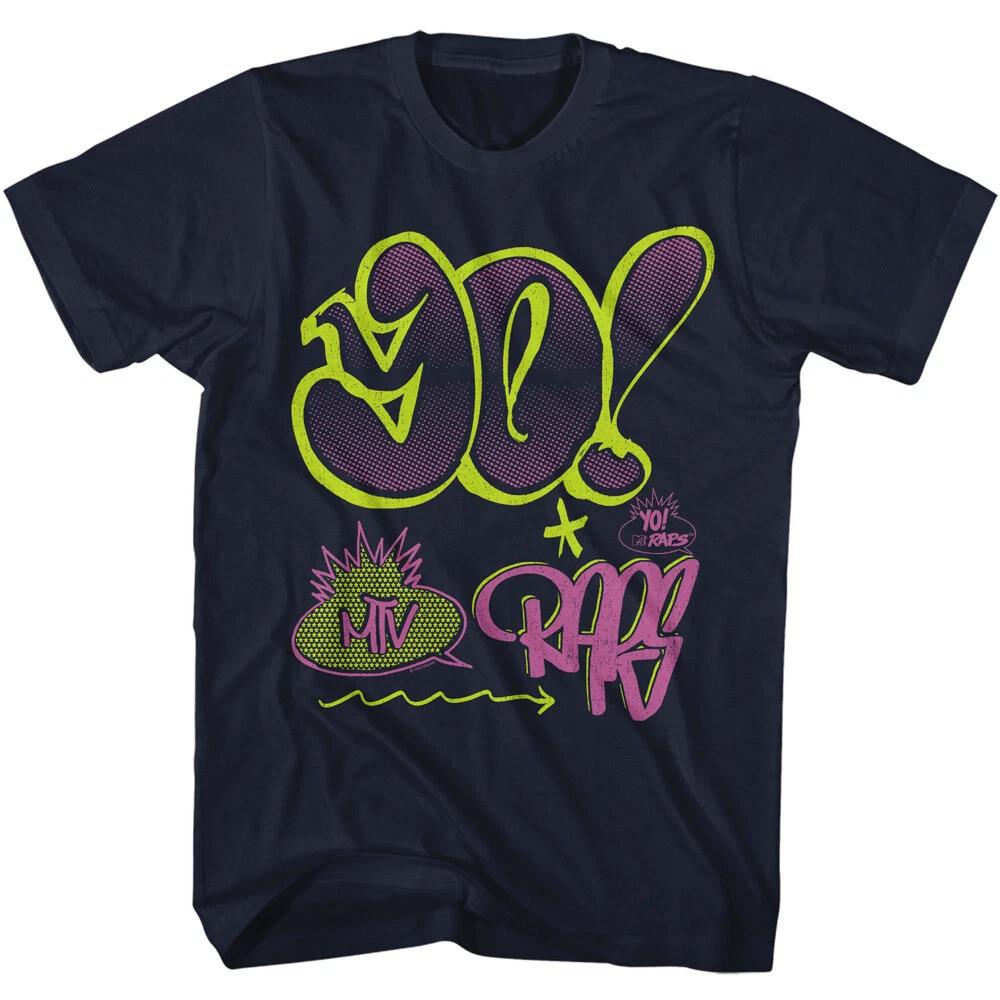 MTV 80 s Music Television Yo MTV Raps Graffiti Logo Men s T Shirt 2XL