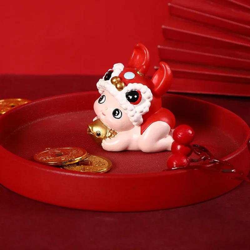 Caitu Baby Mascot Creative Resin Crafts Decorative Ornaments New Year Gift Opening Home Gift