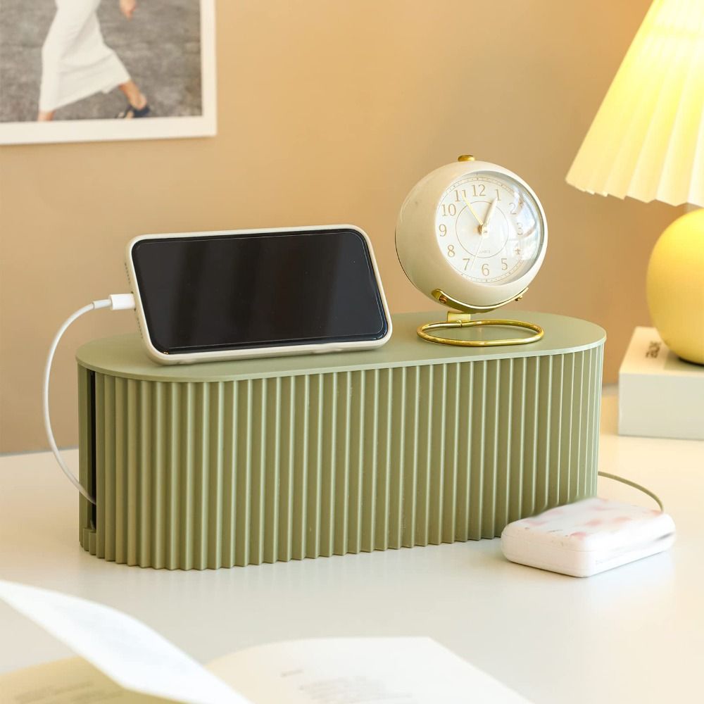 Portable Power Line Storage Case Plastic Wire Storage Box Data Line Socket Storage Box  Home