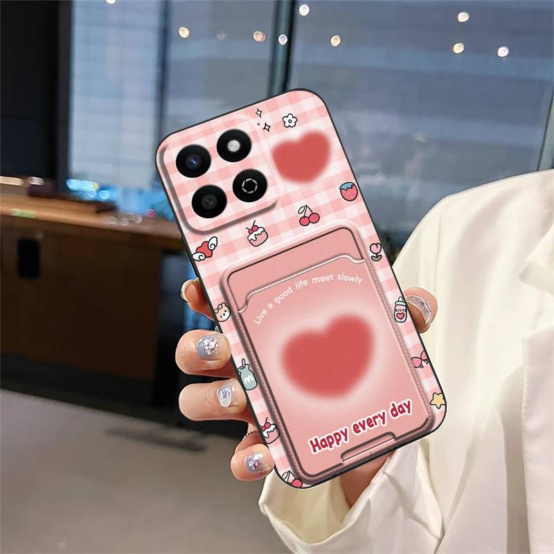 Card slot Full wrap Phone Case For Honor Play60 Plus/Honor200 Smart/X7C/Play9T protective Graffiti Anti-knock Cartoon