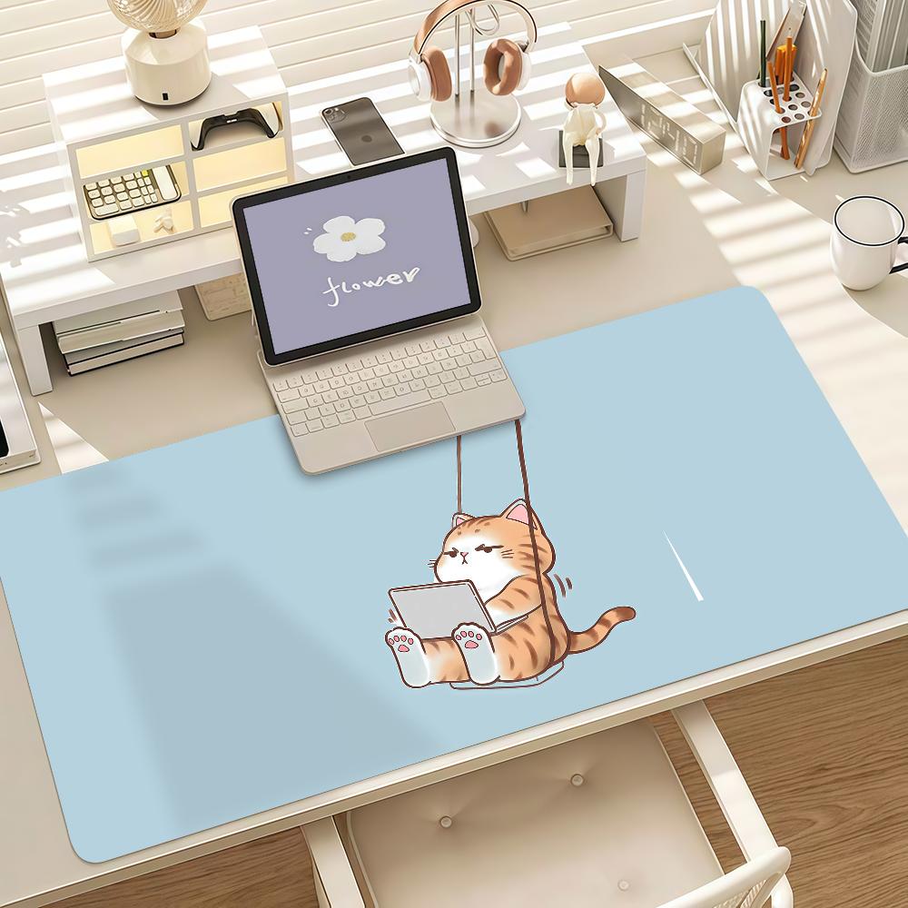 Cartoon Katze Mauspads Anti-Rutsch Gummi-Kante Verriegelt Verdickt Laptop Gaming Schreibtischmatte