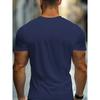 Men's 100% Pure Cotton Summer Loose Fit Large Size NY Graphic Print Casual Slim Fit Round Neck Short Sleeved T-shirt Top