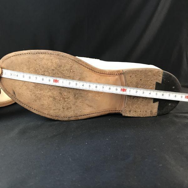 Made In Italy BALLY Leather Goodyear Welt Coin Loafer 6 25.0 White Slip-on Moccasin Business shoes(USED)