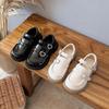 Little Girls' Black Leather Princess Shoes - French Style Soft Sole for Autumn 2025, Perfect for Campus & Performances.