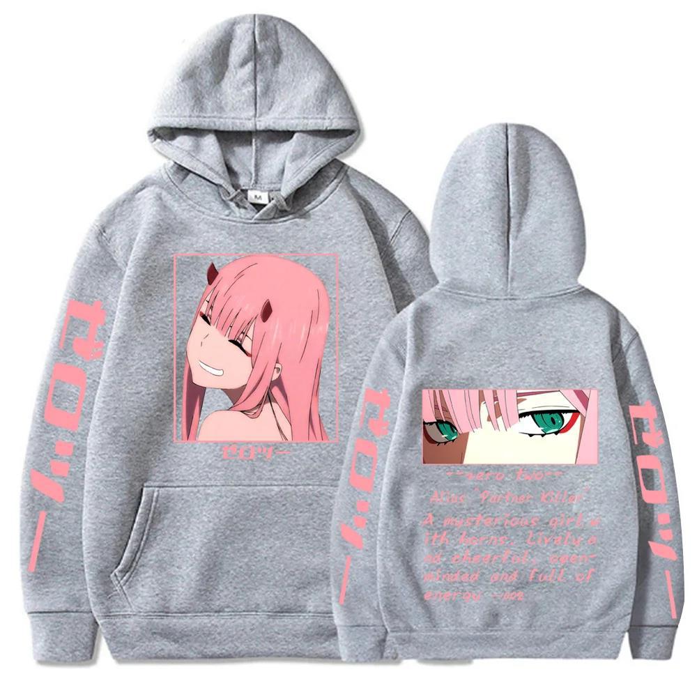 Darling In The Franxx Hot Anime Hoodie Zero Two Eyes Graphic  Sweatshirt Men Womnen Design Pullover Men's Fleece Hoodies