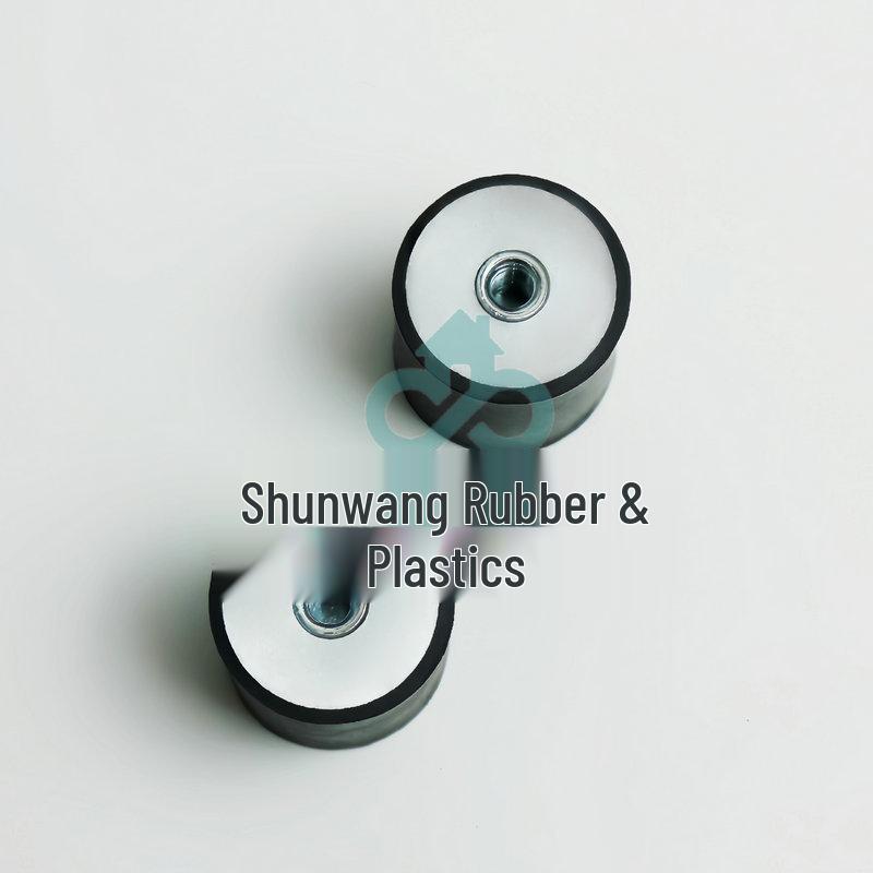 DE Tipi Kauçuk Amortisör: Tek Başlı, İç Dişli, Kauçuk Kaplı Demir Tampon Pedi