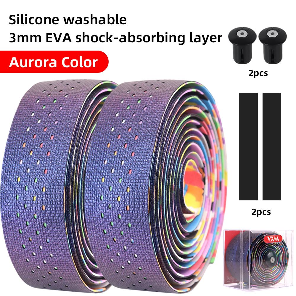 Road Bicycle Handlebar Tape Silicone Washable Non-Slip Comfort Durable Ergonomic Flexible Lightweight for Road Cycling Riders