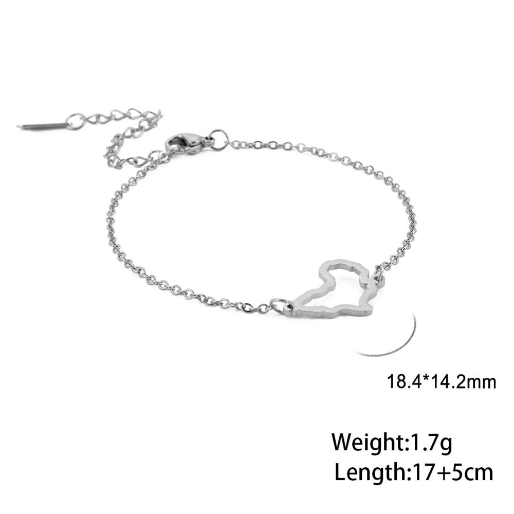 

Africa Map Bracelet for Women Girls Gold Color Stainless Steel African Map Charms Link Chain Wrist National Jewelry Gift