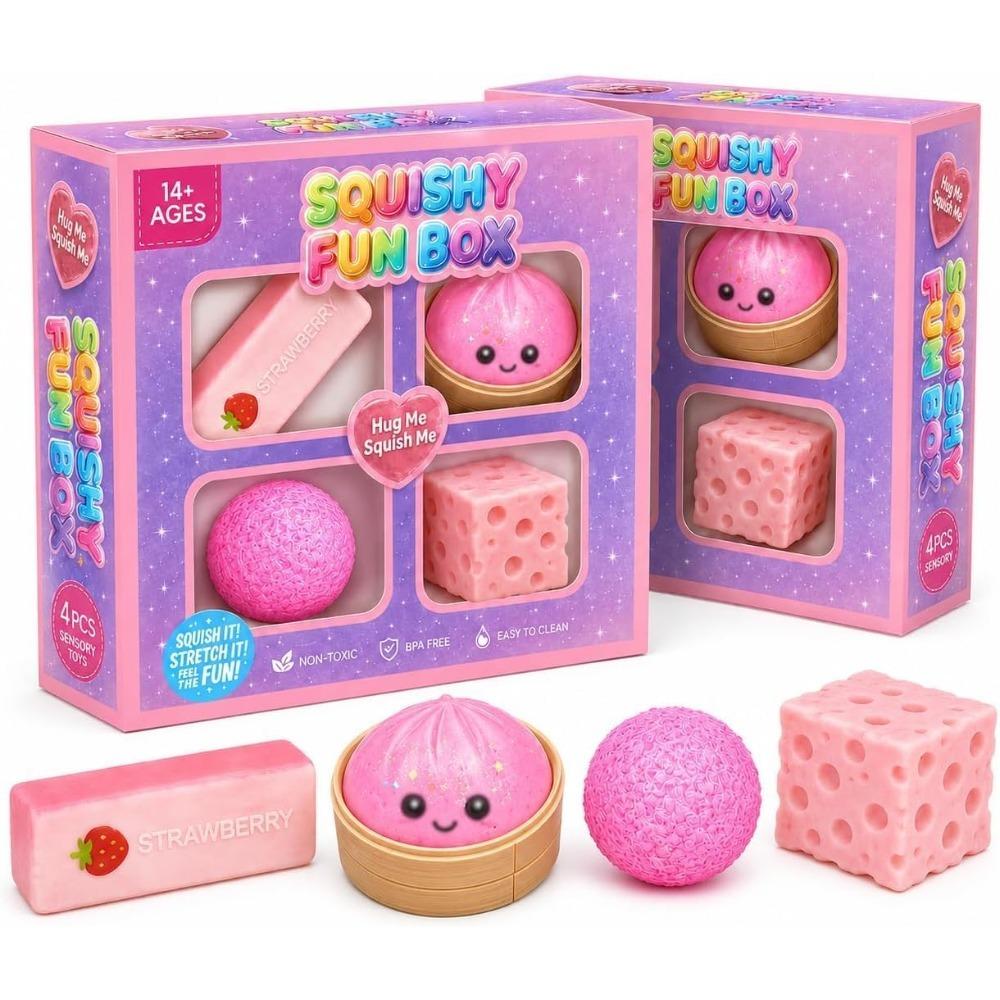 8-Piece Mystery Box Set Slow-Rising Stress Relief Fidget Sensory Squishy Bundle with 8 Unique Styles for Stress Relief Gift