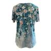 Chic Floral V-Neck Tee - Women's Breathable Short Sleeve Shirt for Spring/Summer Comfort T Shirts