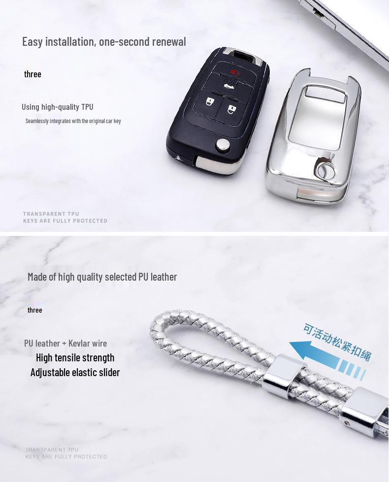 Chevrolet Key Case for Cruze, Cavalier, Malibu, Trax, Sail - Semi-Pack Key Shell Cover