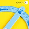 Cute Full Circle Goniasmometer Rotating Protractors Plastic for Boys Girls Students Stationery Office School Supplies