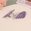 Boucle d'oreille à fermoir fin en argent sterling 925, pierres précieuses d'améthyste naturelles, design d'aile pour filles et femmes à la mode, joli cadeau