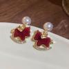 Sweet Pony Pearl Earrings Cute Ear Studs Delicate Earrings for Women  Women