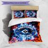 Set Lenzuola Stampato Calcio Hamburger SV 3 Pezzi, Comodo Set Copripiumino per Camera da Letto Amico della Pelle