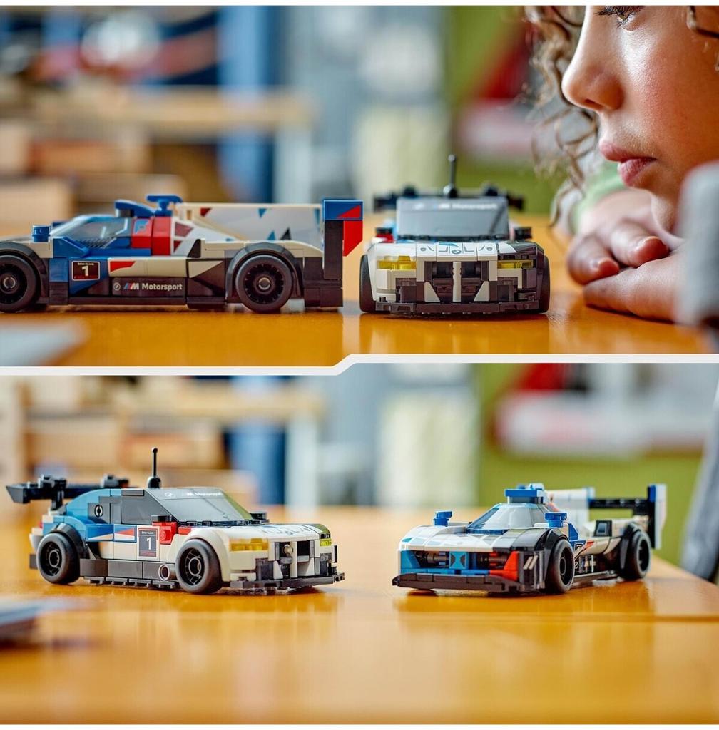 LEGO Klocki Speed Champions – Samochód – BMW M4 GT3 & BMW M Hybrid V8 Samochód wyścigowy (76922)