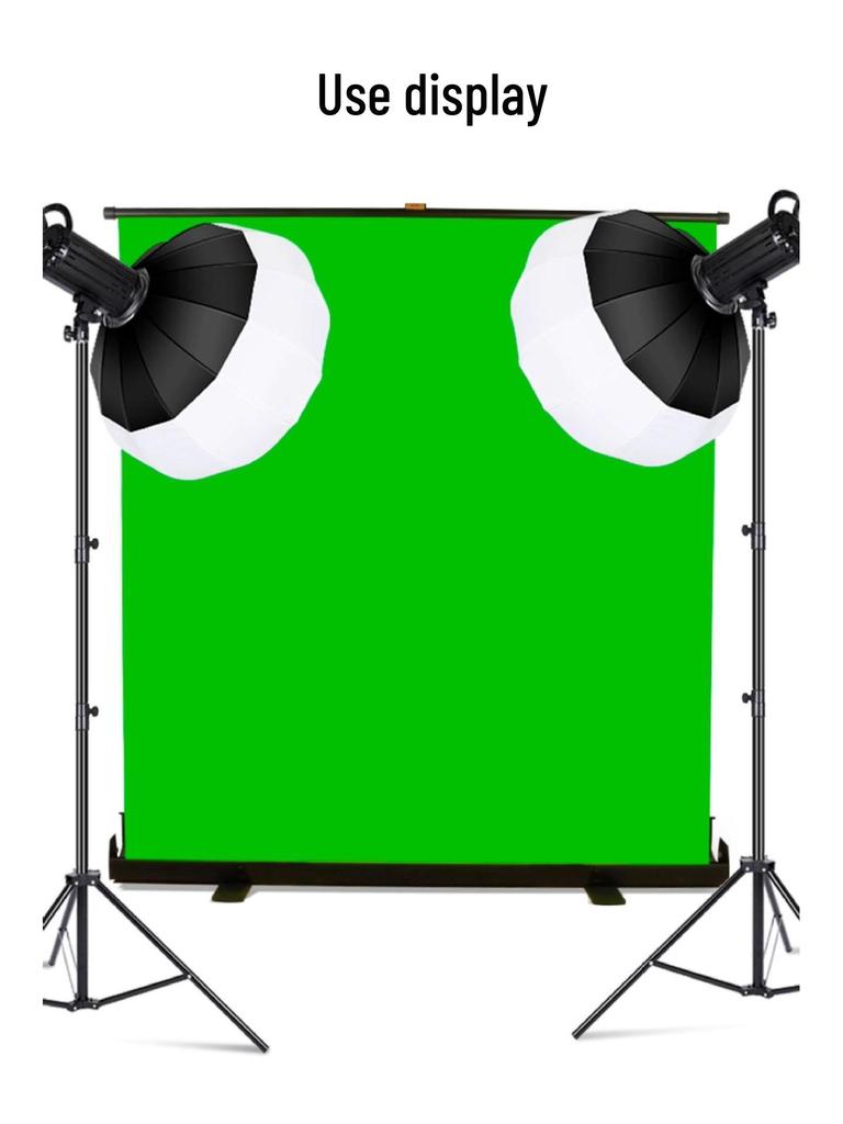 Portable Pull-Down Green Screen: Thick, Liftable, Telescopic Background for Keying and Live Streaming