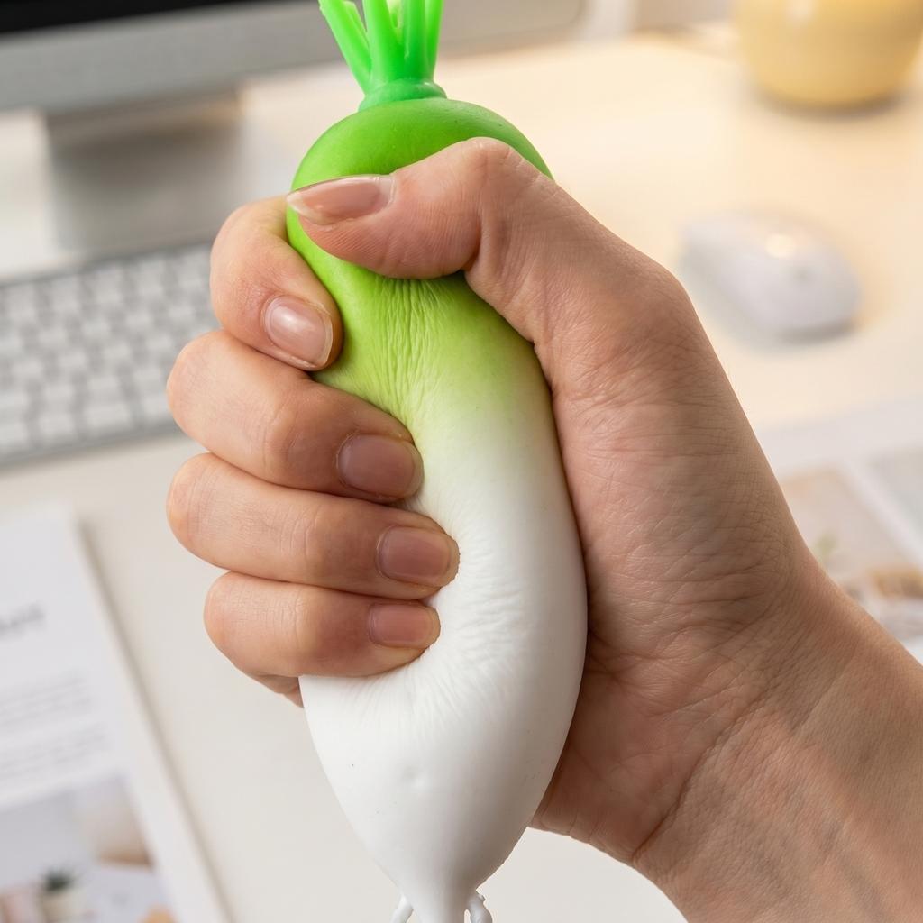 Stress Relief Squeeze Toy Vegetable Shaped Soft Silicone Decompression Fidget Toy for Adults and Children Novelty Gift