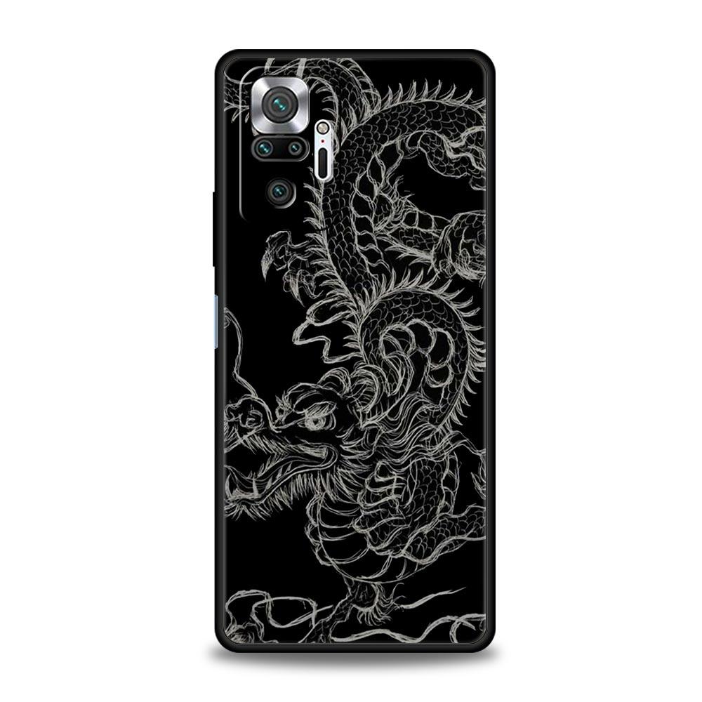 Silicone Phone Case For Xiaomi Redmi Note 12 10 11 9 8 Pro Plus 9S 7 8T 9T 9A 8A 9C K40 Gaming Soft Cover Bumper Dragon Fashion