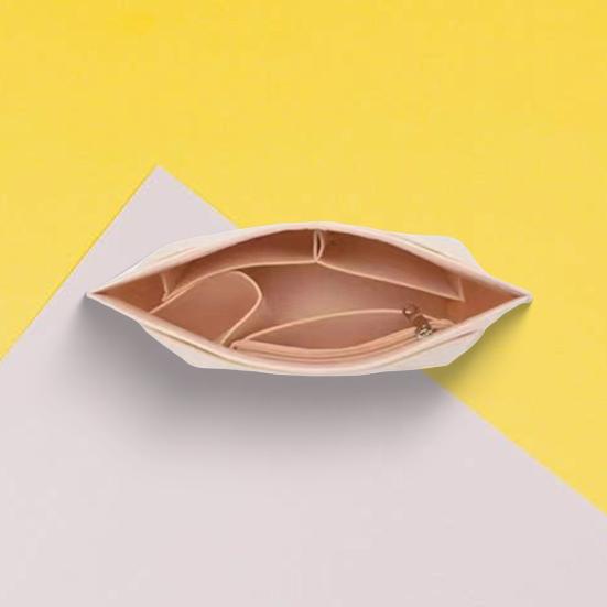 Geantă din pâslă căptușită cu inserție Se potrivește cu designul cu mai multe buzunare Champ Tote cu buzunare pentru cupe cu fermoar Geanta cosmetică Separator pentru geanta Inserție pentru geanta de umăr