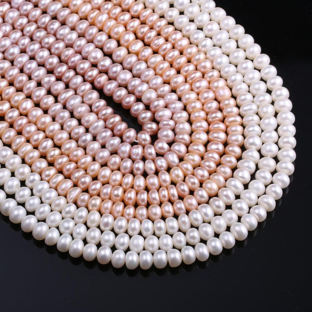 Perlas de Agua Dulce Naturales de Alta Calidad en Forma de Arroz para Hacer Joyería DIY Collar Pulsera Accesorio 36cm